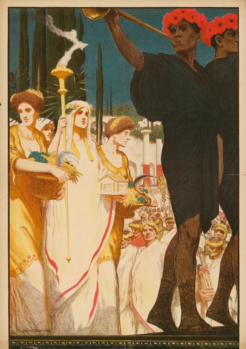 Künstlerfest Düsseldorf 1905 by Hans Deiters, 1905 — digital art print download