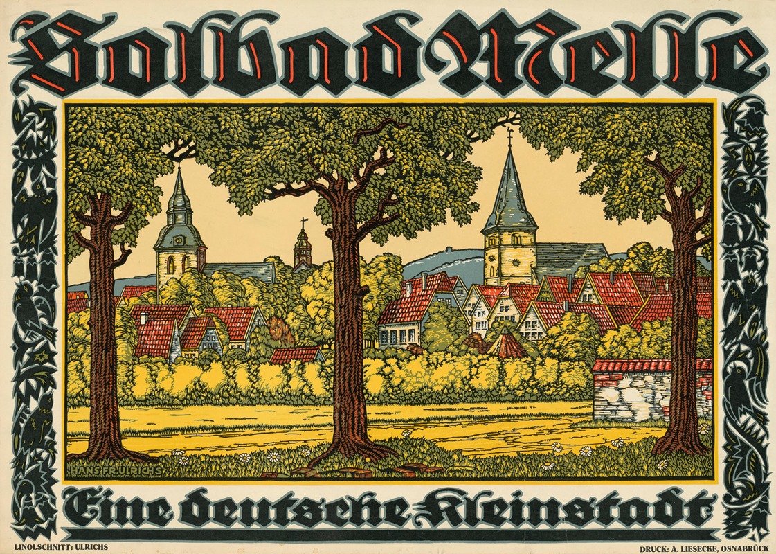 Solbad Melle. Eine deutsche Kleinstadt by Hans Fr. Ulrichs, 1914 — digital art print download