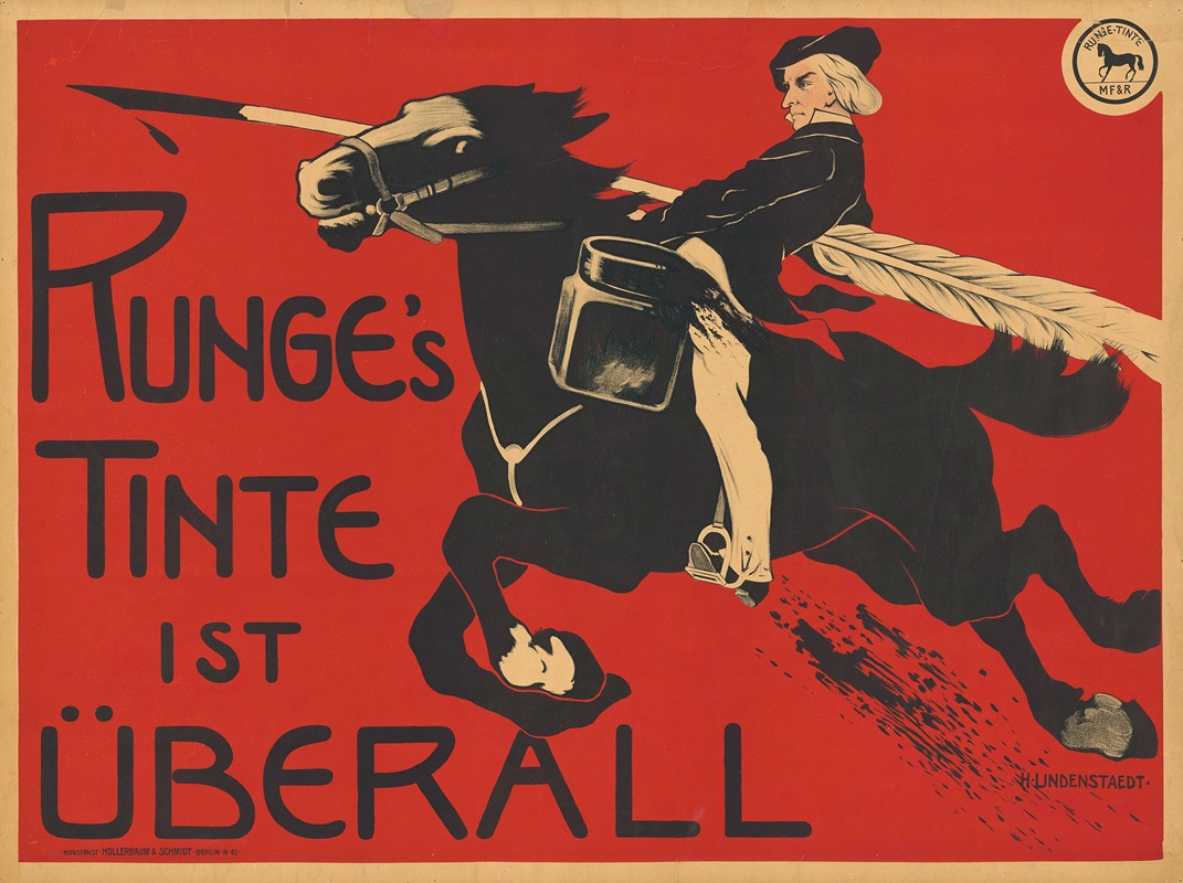 Runges Tinte ist überall by Hans Lindenstaedt, 1899 — digital art print download