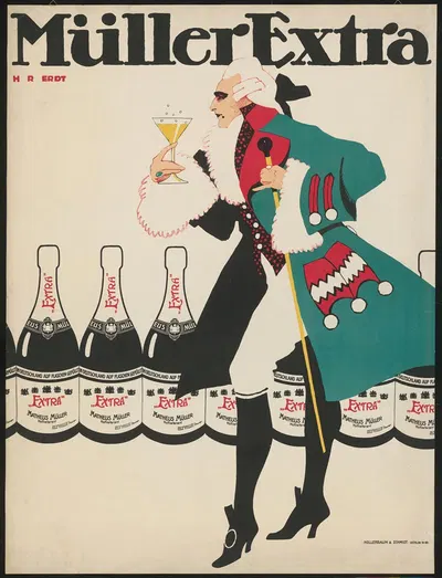 Müller Extra Sekt Matheus Müller Hoflieferant Eltville by Hans Rudi Erdt, 1908 — digital art print download