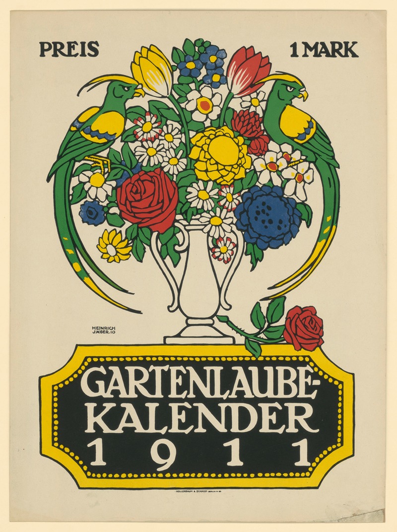 Gartenlaube Kalender 1911 by Heinrich Jäger, 1910 — digital art print download
