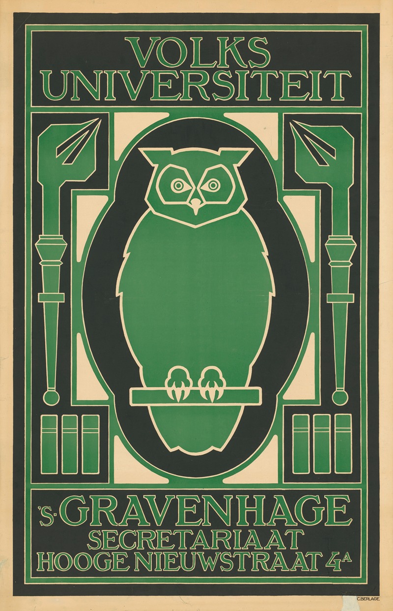Volksuniversiteit Gravenhage by Hendrik Petrus Berlage, 1914 — digital art print download