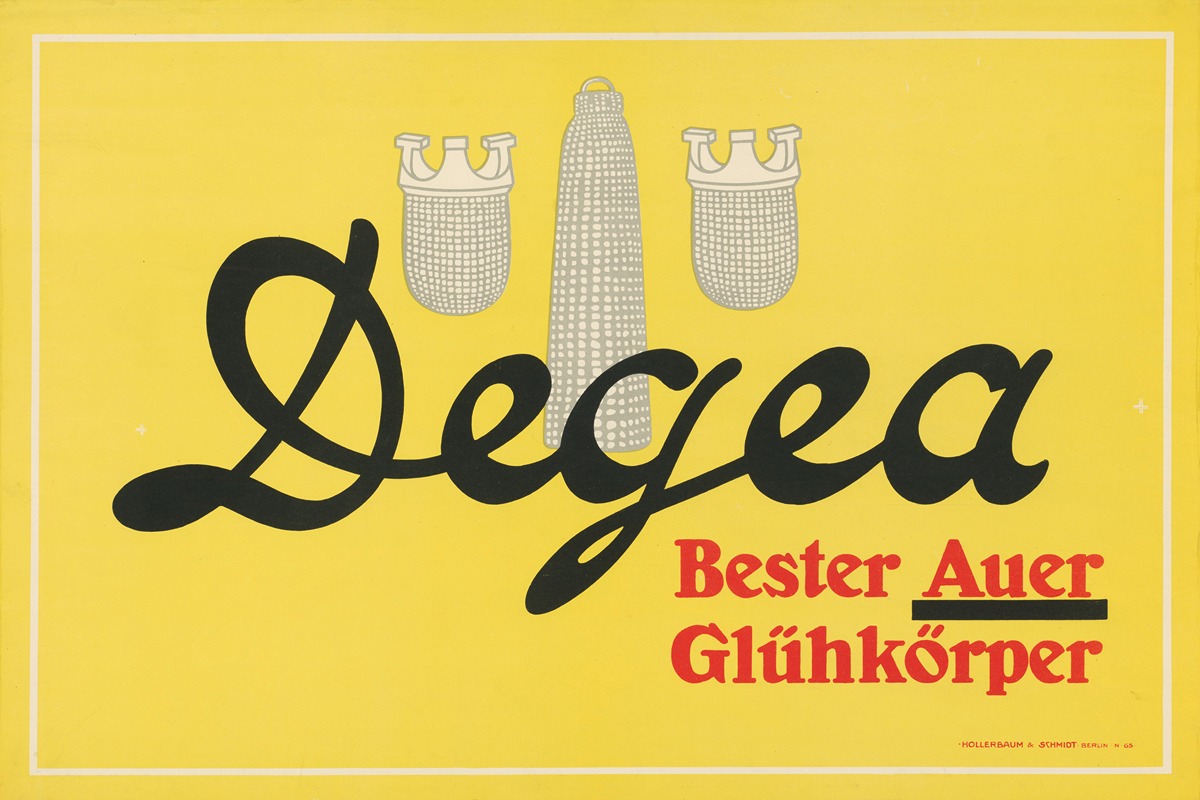 Degea. Bester Auer Glühkörper by Hollerbaum & Schmidt, 1912 — digital art print download