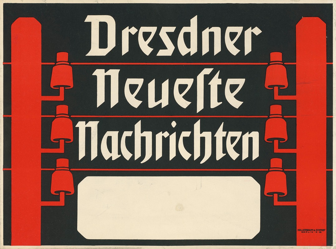 Dresdner neueste Nachrichten by Hollerbaum & Schmidt — digital art print download
