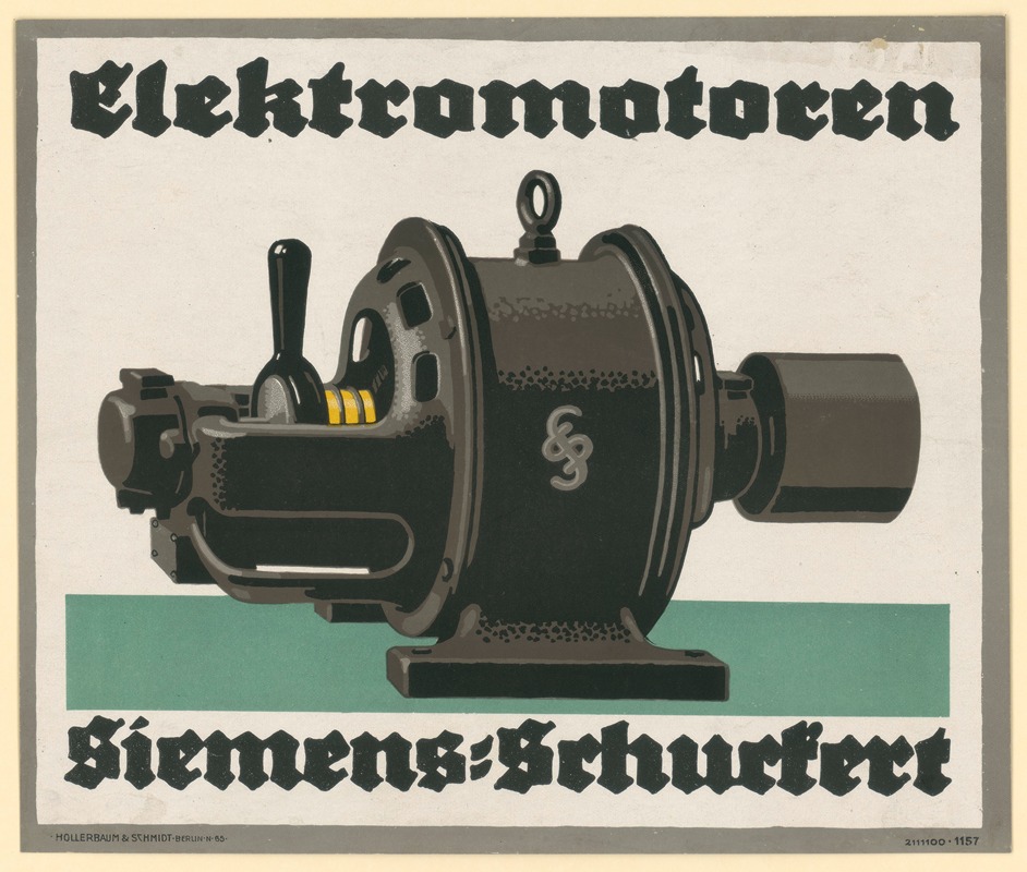 Elektromotoren Siemens-Schuckert by Hollerbaum & Schmidt — digital art print download