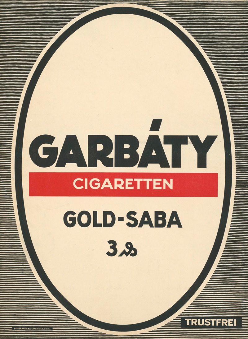 Garbáty Zigaretten Gold-Saba by Hollerbaum & Schmidt — digital art print download