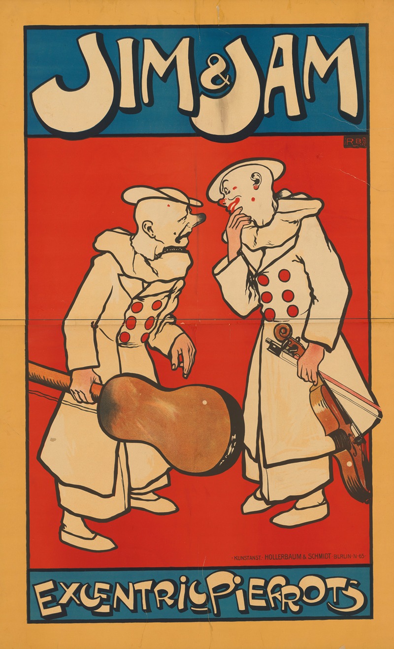 Jim & Jam Excentric Pierrots by Hollerbaum & Schmidt, 1889 - 1897 — digital art print download