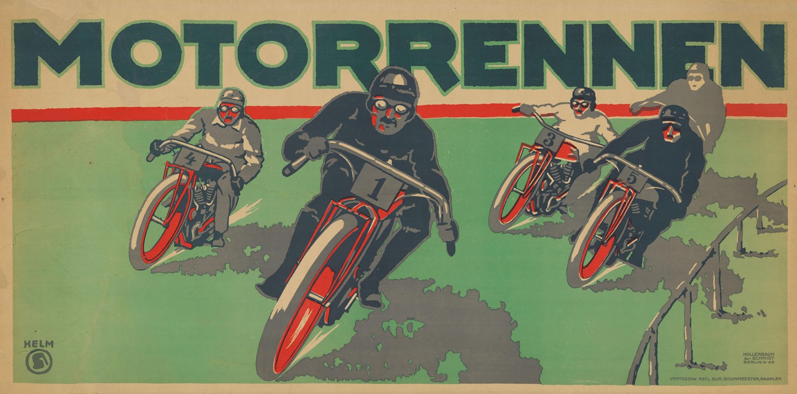Motorrennen by Hollerbaum & Schmidt, 1910 — digital art print download