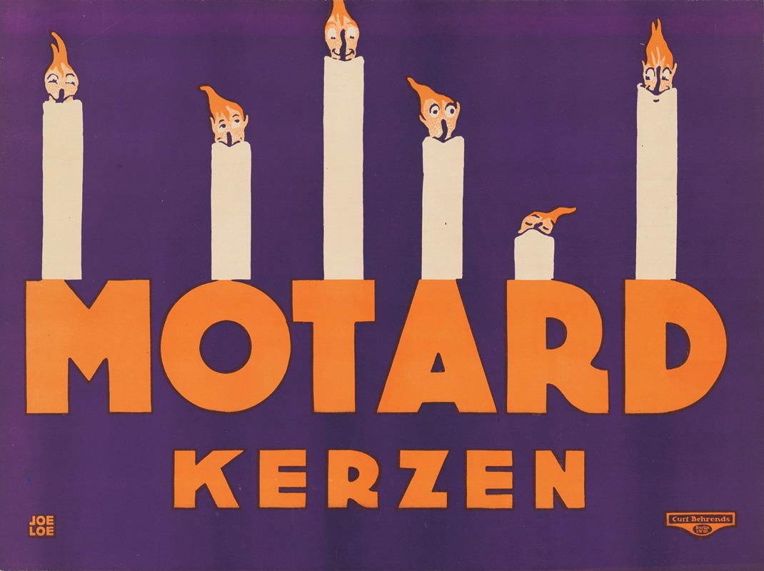 Motard Kerzen by Joe Loe, 1910 - 1914 — digital art print download