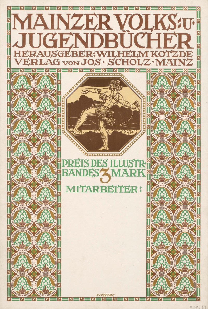 Mainzer Volks- und Jugendbücher by Иоганн Винценц Цисзарз, 1907 — digital art print download