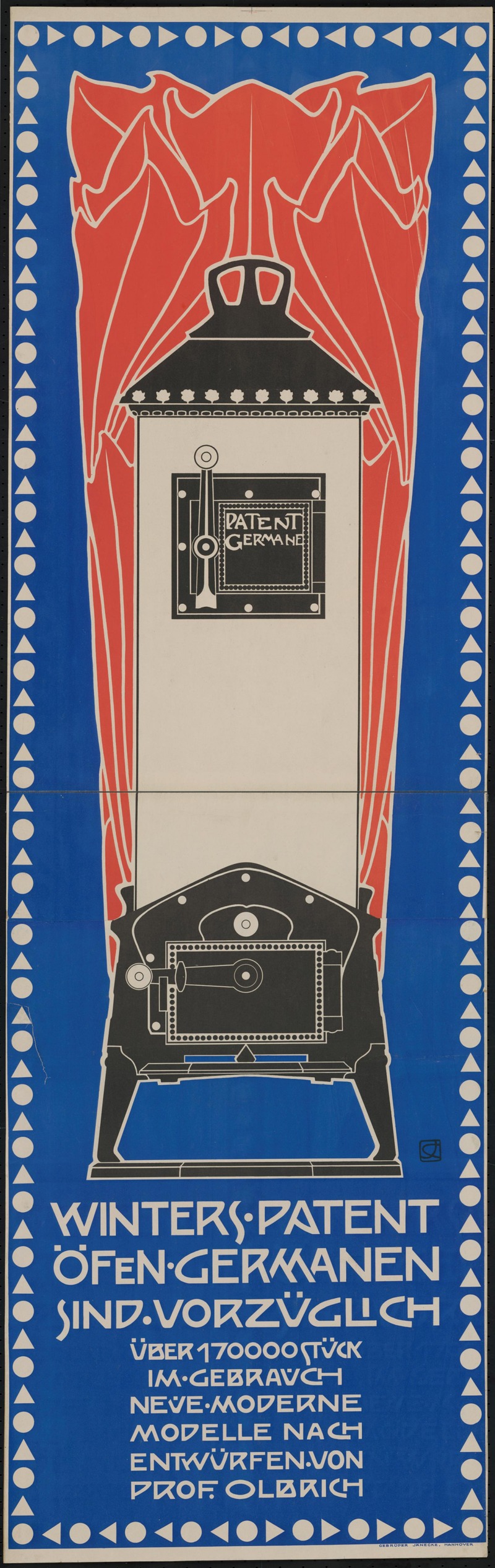 Winters Patent Öfen by Joseph Maria Olbrich, 1901 — digital art print download