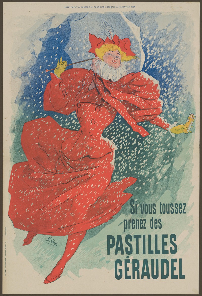 Pastilles Géraudel (Frau mit Regenschirm) — Jules Chéret