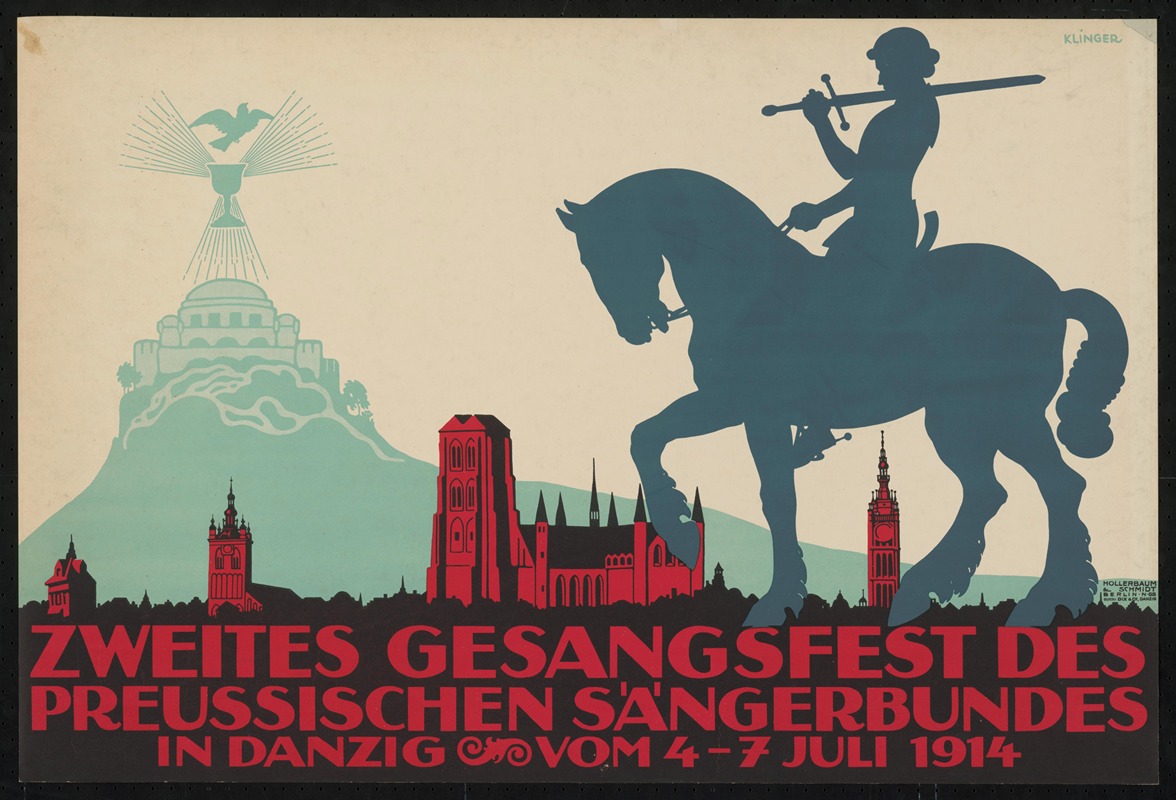 Gesangsfest des preußischen Sängerbundes in Danzig by Юлий Клингер, 1914 — digital art print download