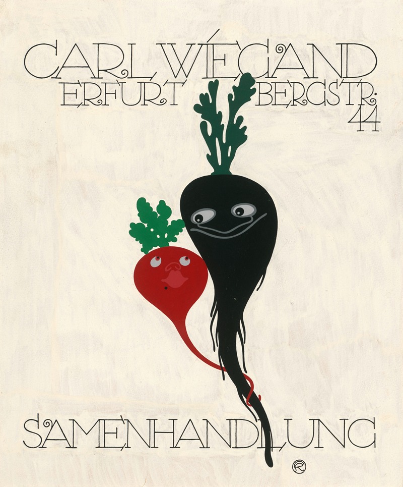 Carl Wiegand Samenhandlung Entwurf by Юлий Клингер, 1916 — digital art print download