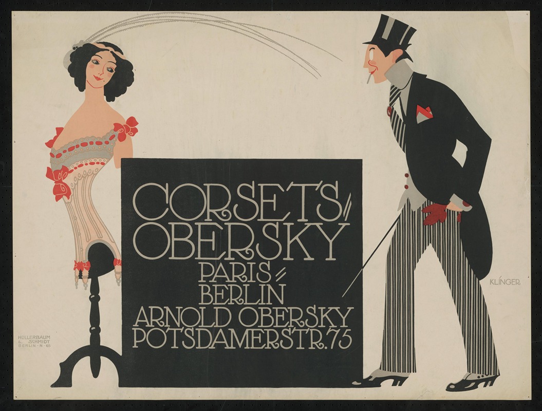 Corsets Obersky by Юлий Клингер, 1912 — digital art print download