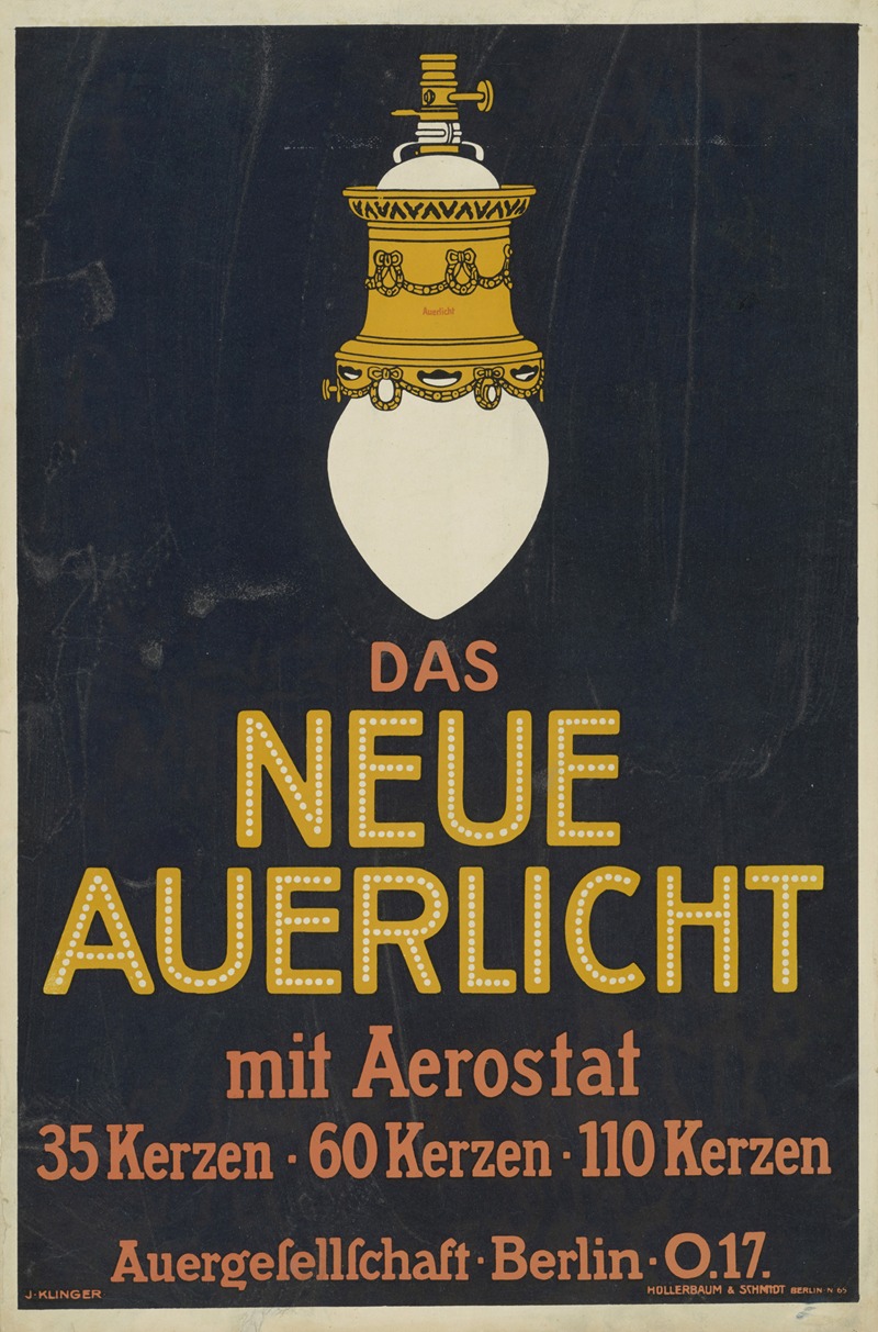Das neue Auerlicht by Юлий Клингер, 1909 — digital art print download