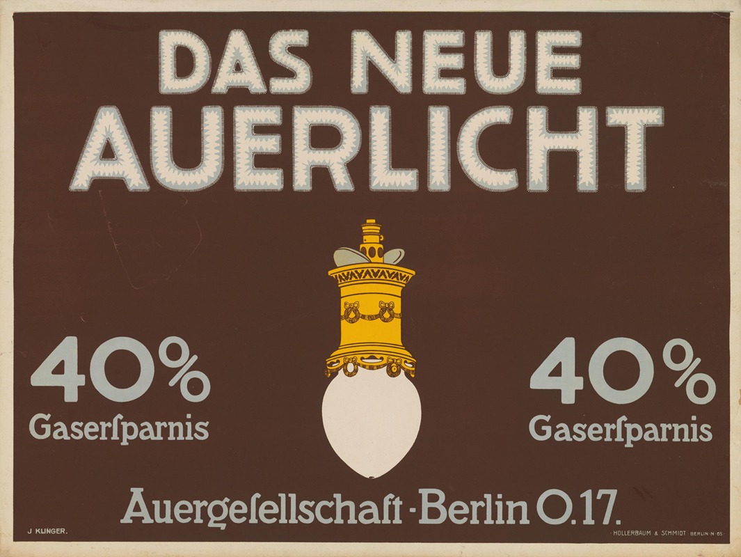 Das neue Auerlicht by Юлий Клингер, 1909 — digital art print download