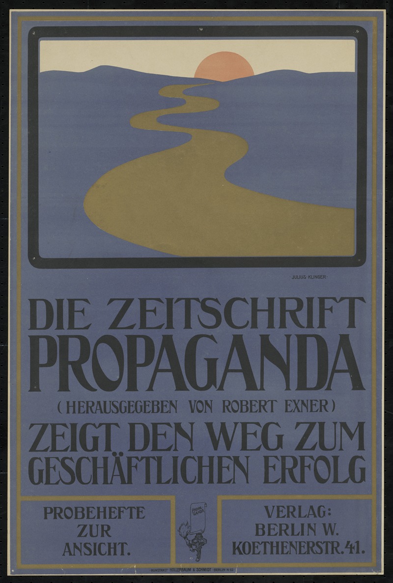 Die Zeitschrift Propaganda by Юлий Клингер, 1898 — digital art print download