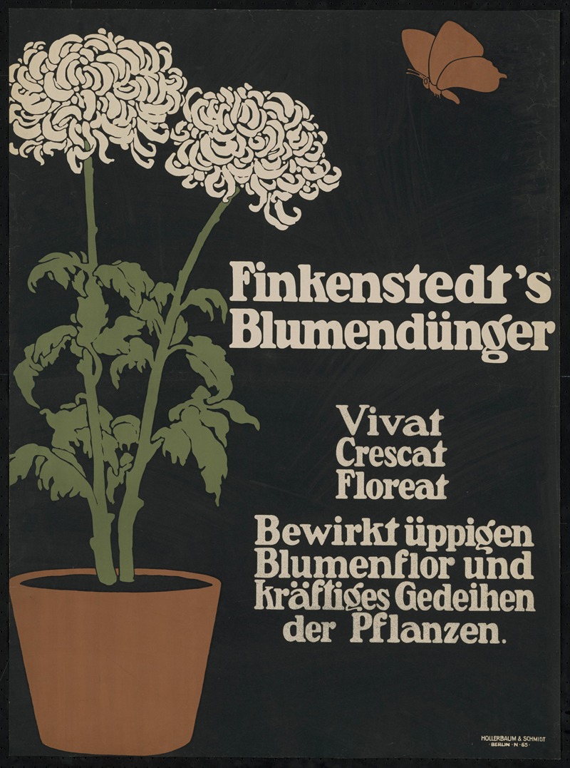 Finkenstedts Blumendünger by Юлий Клингер, 1910 — digital art print download