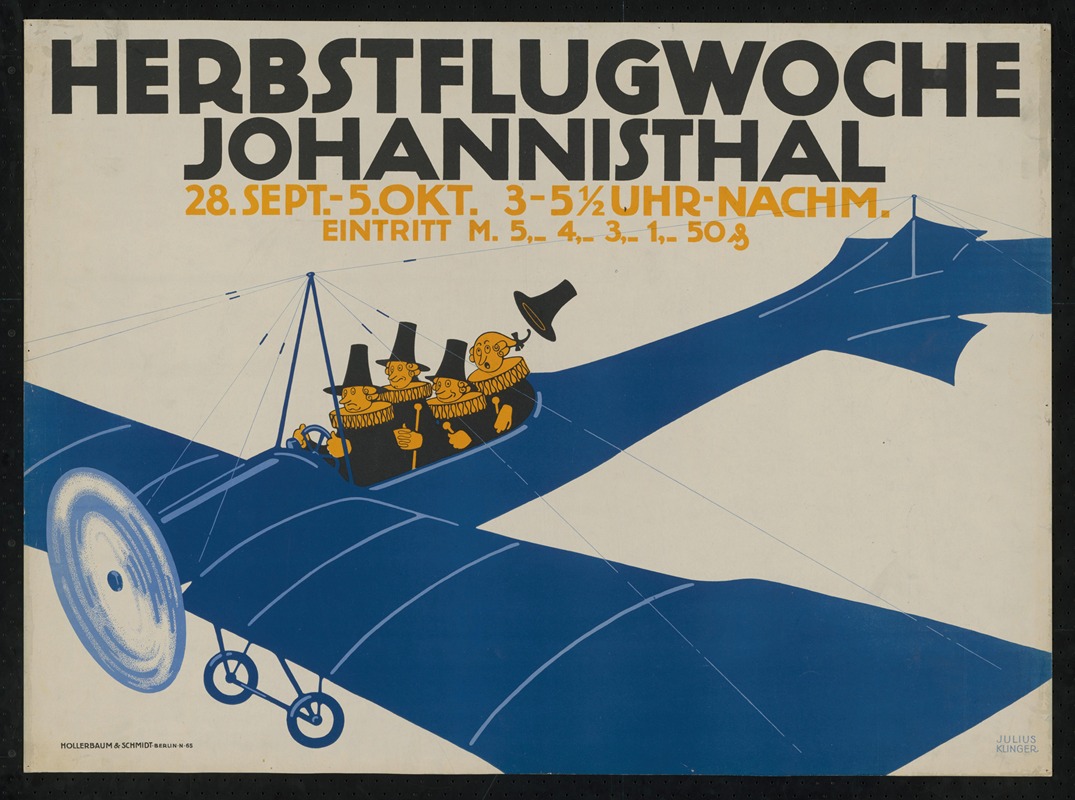 Herbstflugwoche Johannisthal by Юлий Клингер, 1911 — digital art print download