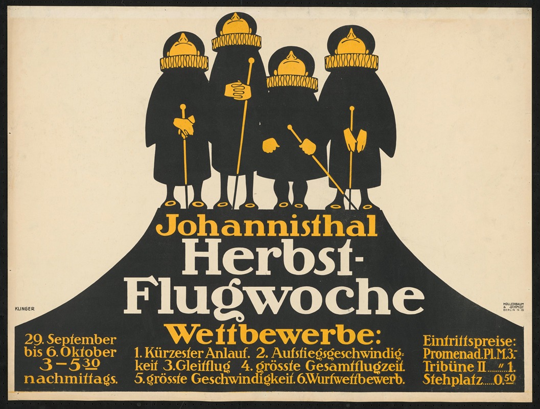 Johannisthal Herbstflugwoche by Юлий Клингер, 1910 — digital art print download
