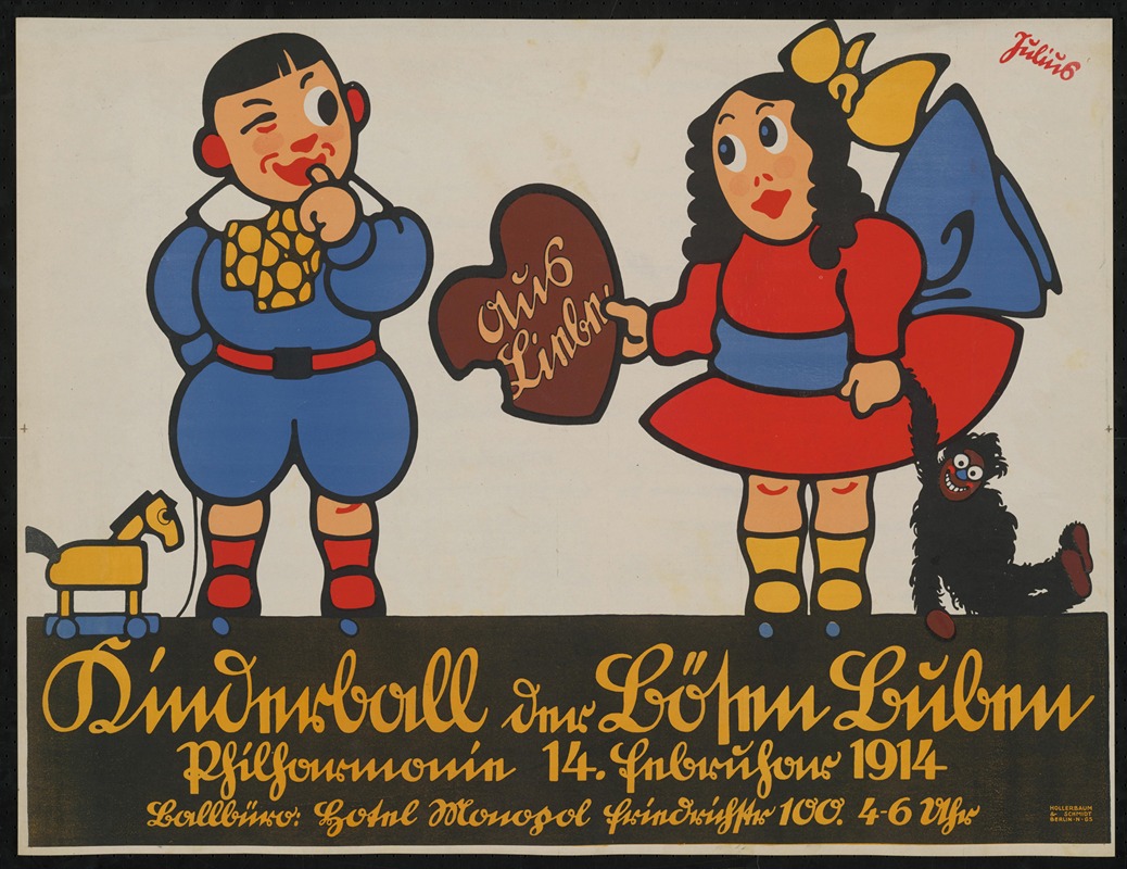 Kinderball der Bösen Buben by Юлий Клингер, 1914 — digital art print download