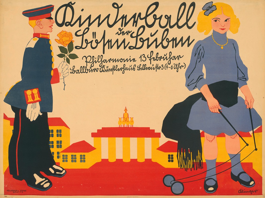 Kinderball der Bösen Buben by Юлий Клингер, 1909 — digital art print download
