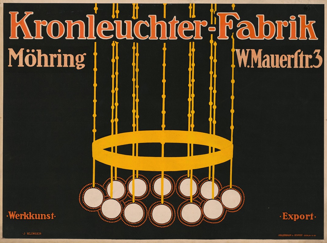 Kronleuchterfabrik Möhring by Юлий Клингер, 1909 — digital art print download