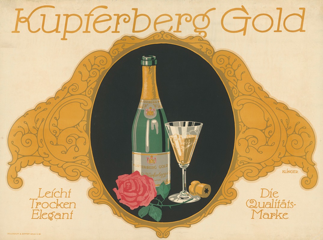 Kupferberg Gold by Julius Klinger, 1912 — digital art print download