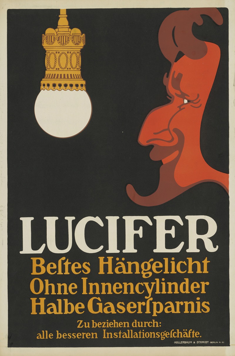 Lucifer Hängelicht by Юлий Клингер, 1907 — digital art print download