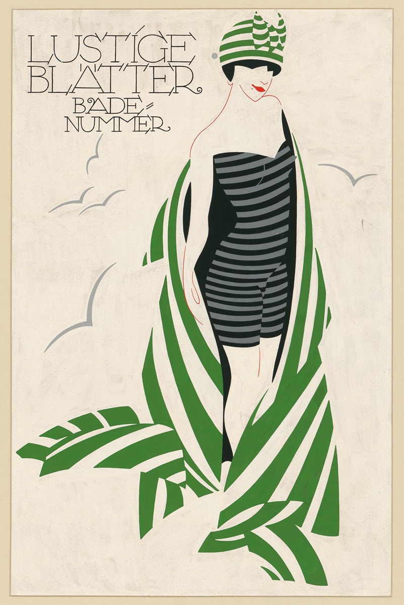Lustige Blätter Badenummer by Юлий Клингер, 1911 — digital art print download