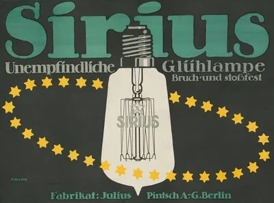 Sirius. Unempfindliche Glühlampe. Bruch- und stoßfest by Karl Schulpig, 1899 - 1912 — digital art print download