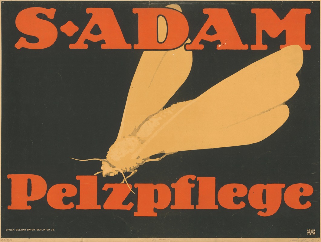 S. Adam Pelzpflege by Louis Oppenheim, 1910 — digital art print download