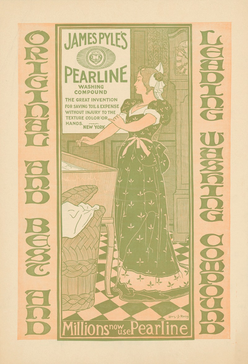 James Pyle's Pearline Washing Compound by Луи Рид, 1895 — digital art print download