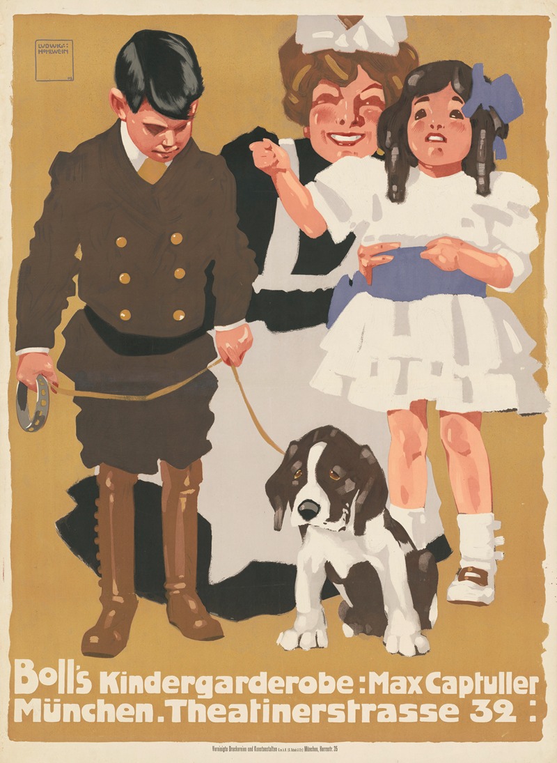 Boll's Kindergarderobe; Max Captuller by Ludwig Hohlwein, 1908 — digital art print download