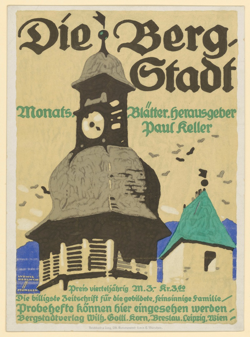 Die Bergstadt. Monatsblätter by Ludwig Hohlwein, 1912 - 1914 — digital art print download