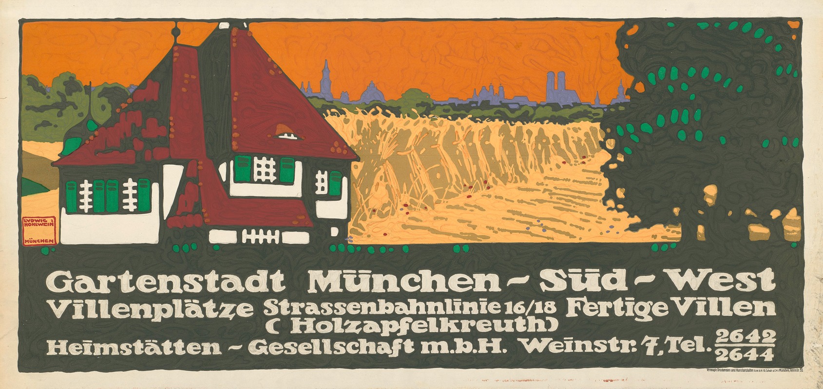 Gartenstadt München Süd West. Heimstätten Gesellschaft — Ludwig Hohlwein