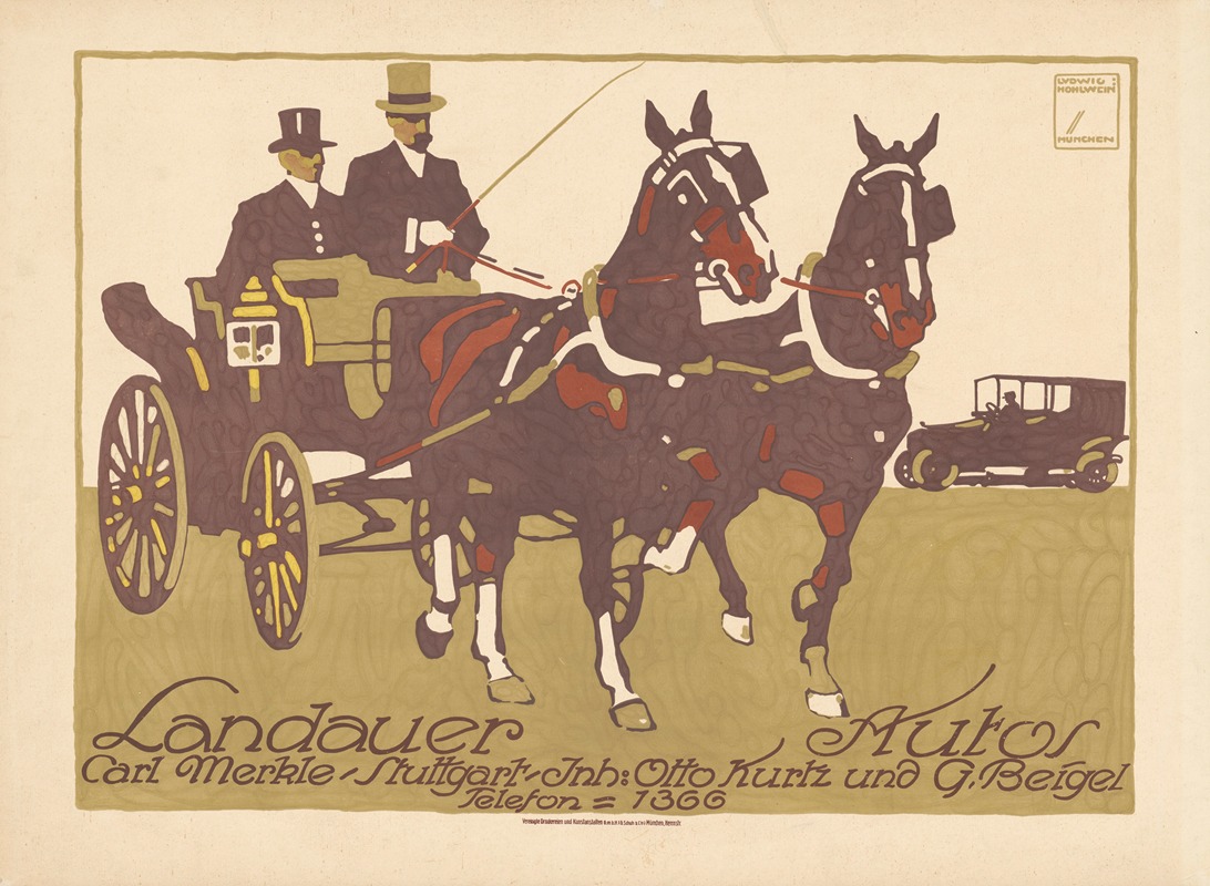Landauer Autos Carl Merkle Stuttgart — Ludwig Hohlwein
