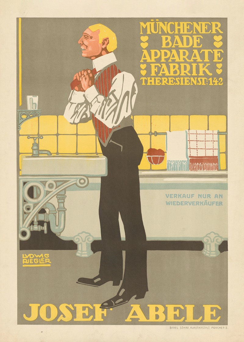 Münchner Bade Apparate Fabrik Josef Abele by Ludwig Riegler, 1910 — digital art print download