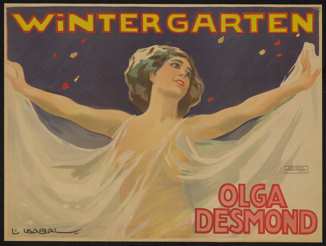 Olga Desmond by Luis Felipe Usabal y Hernández, 1910 — digital art print download