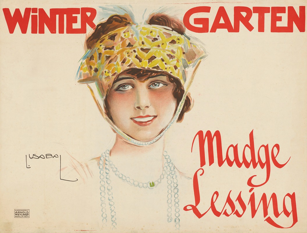Wintergarten Madge Lessing by Luis Felipe Usabal y Hernández, 1912 — digital art print download