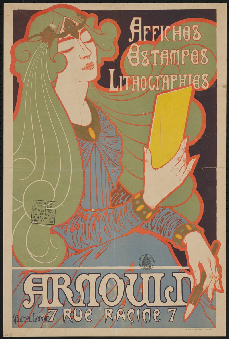 Arnould. Affiches. Estampes. Lithographies by Марсель Леноар, 1900 — digital art print download