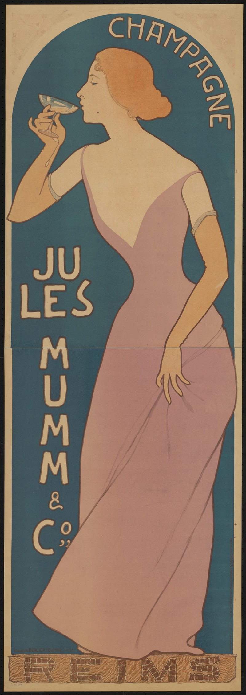 Champagne Jules Mumm by Морис Реалье-Дюма, 1895 — digital art print download
