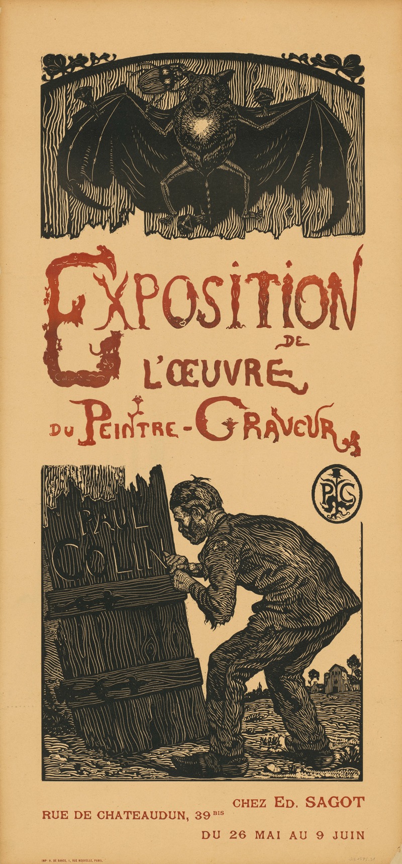 Exposition de l'oeuvre du peintre-graveur — Paul Emile Colin
