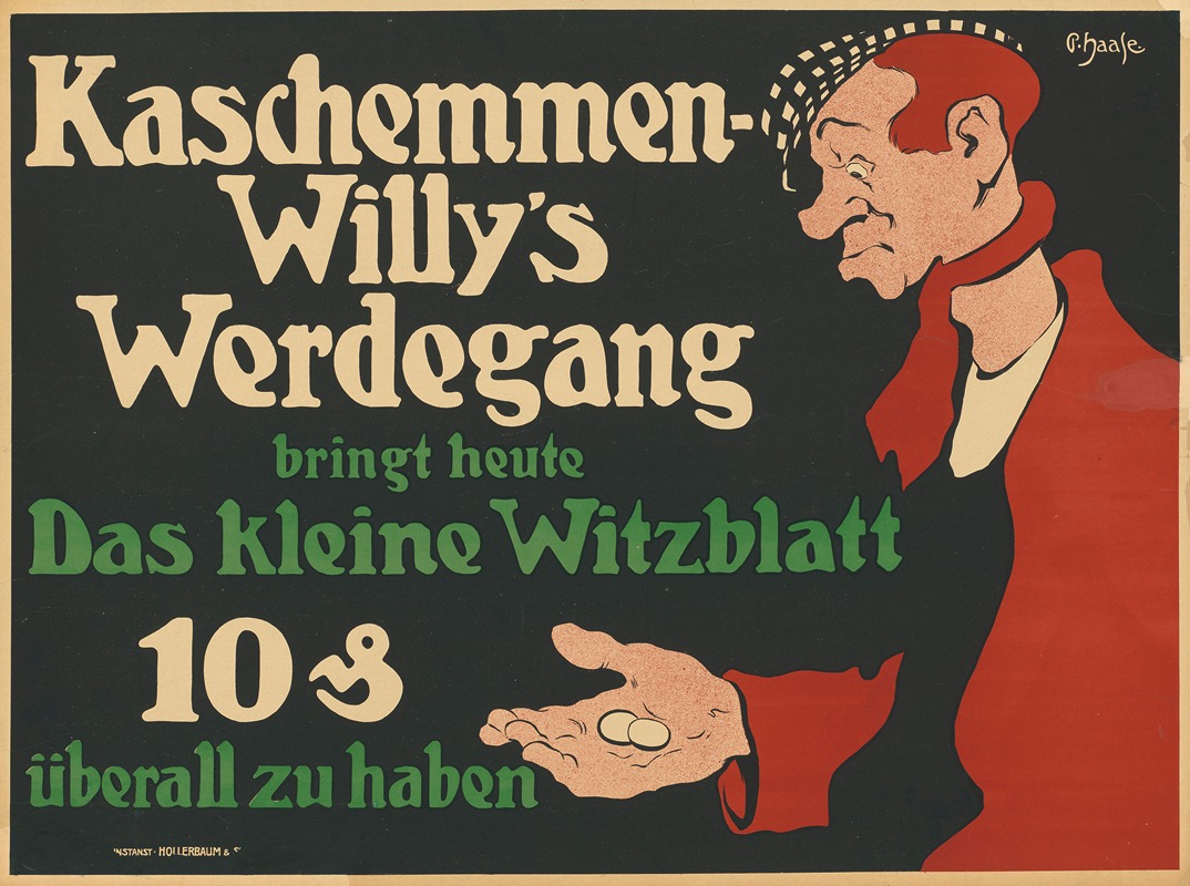 Kaschemmen-Willy's Werdegang. Das kleine Witzblatt — Paul Haase