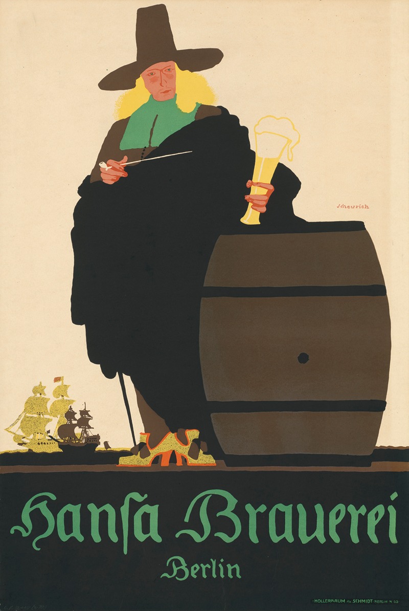 Hansa Brauerei Berlin by Поль Шойрих, 1911 — digital art print download