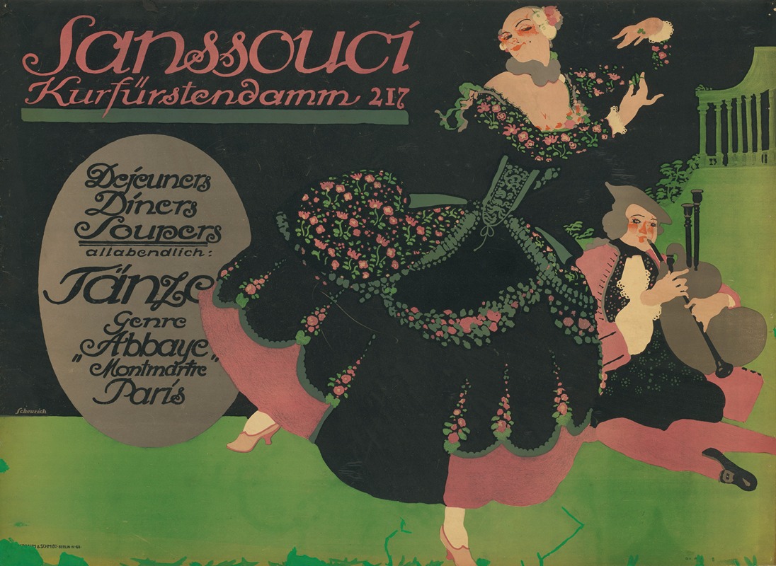 Sanssouci Dejeuners Diners Soupers — Paul Scheurich