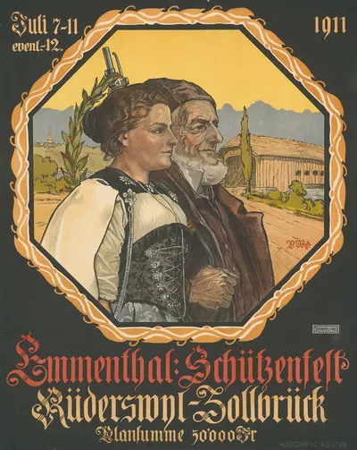 Emmenthal Schützenfest 1911 by Paul Wyss, 1911 — digital art print download