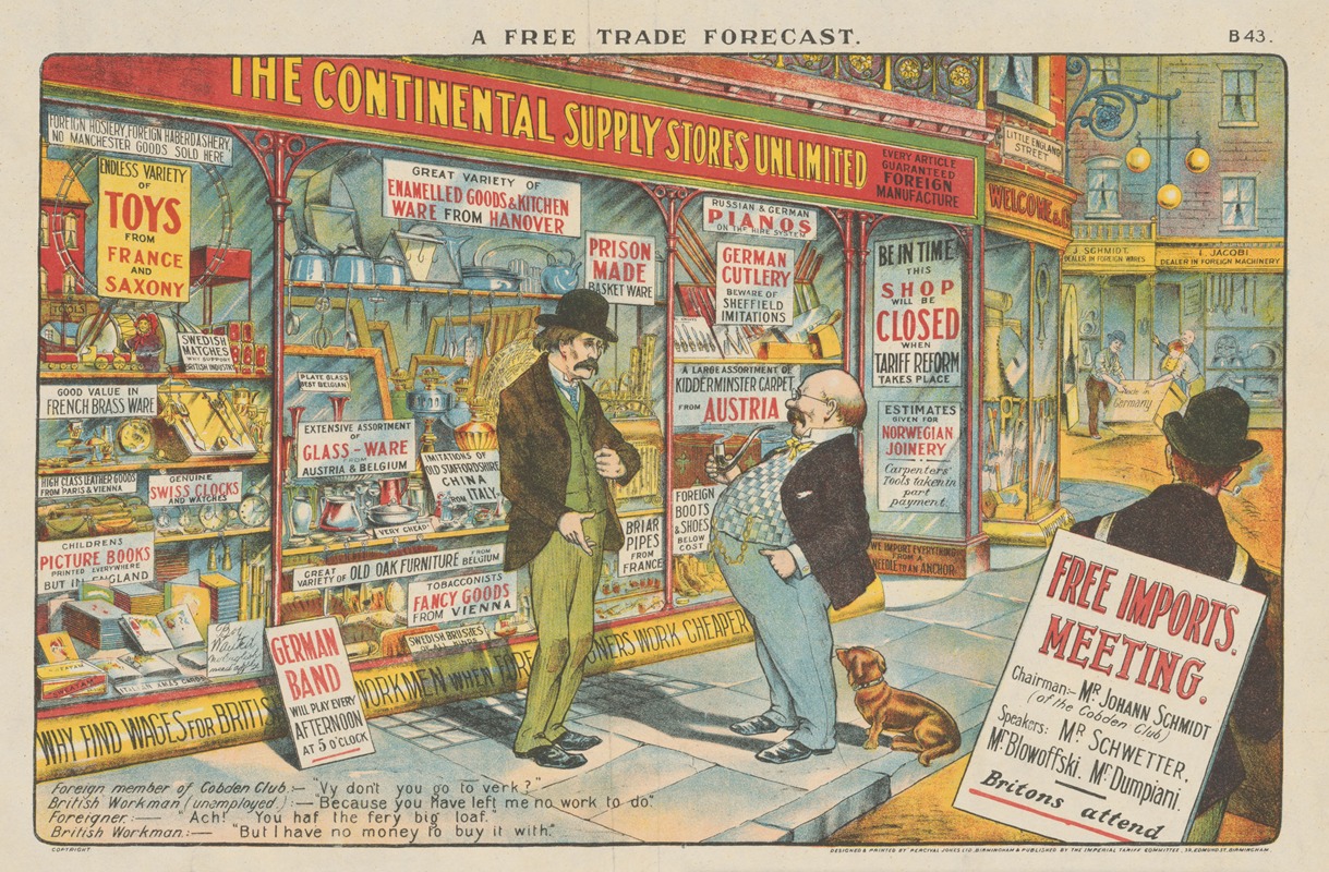 A Free Trade Forecast by Percival Jones, 1903 — digital art print download