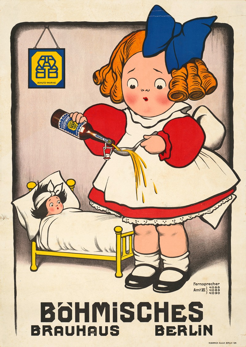 Böhmisches Brauhaus Berlin by R. Barnick GmbH, 1910 — digital art print download